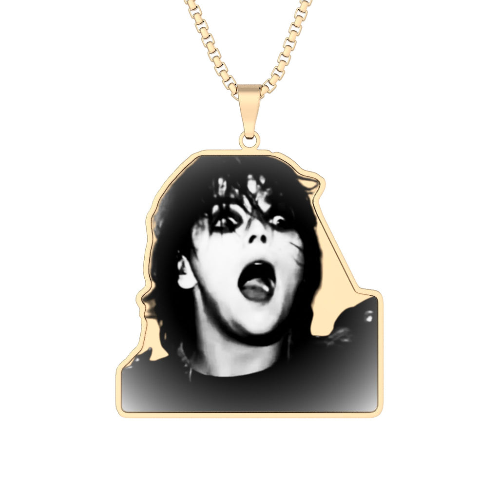 Gerard Pendant Necklace 1'' x 1'' Gold Plated