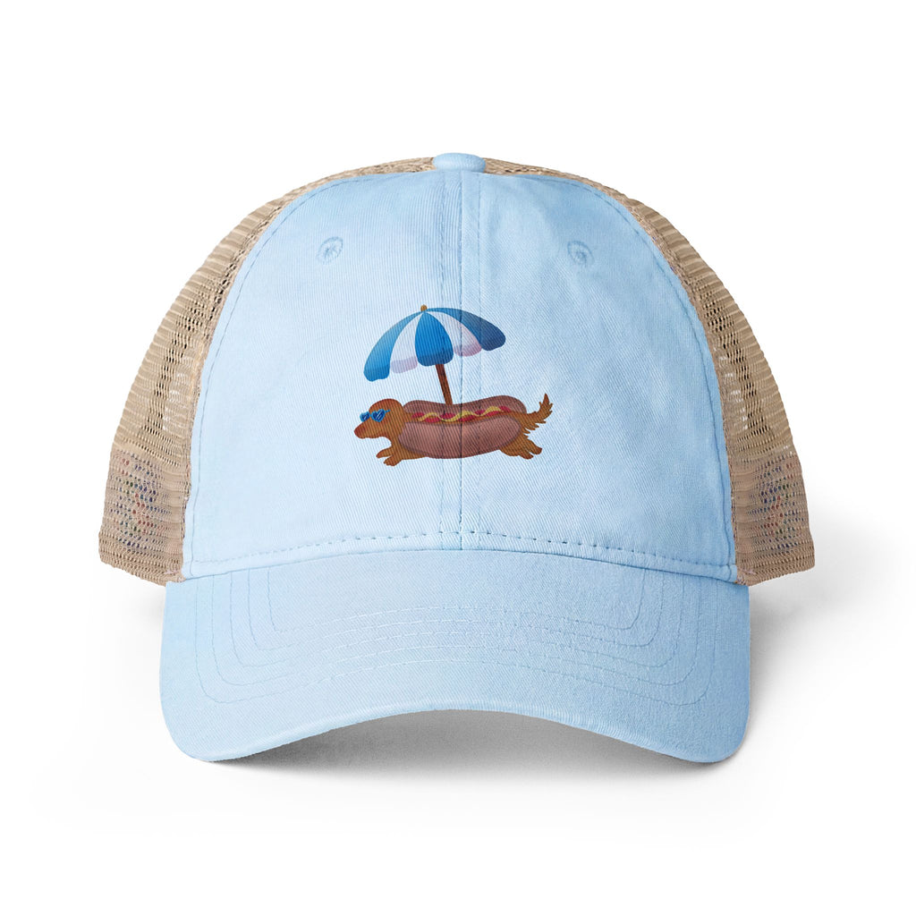 Hot Dog Dachshund Women's Cap One size Cashmere Blue Floral