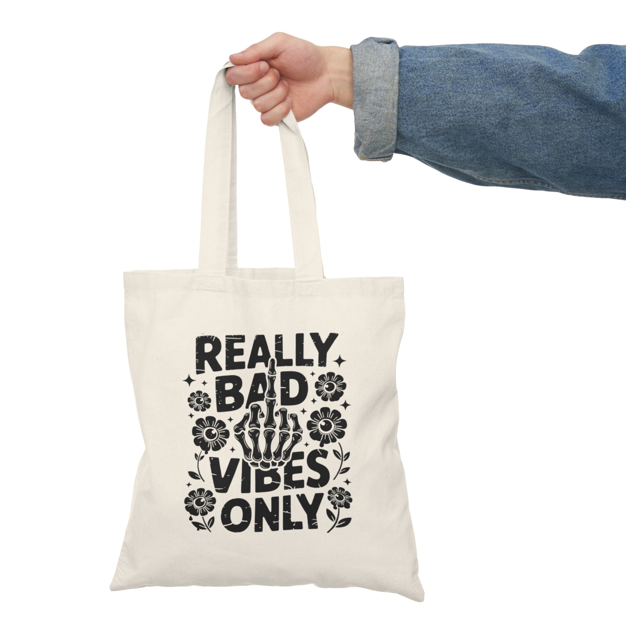 Really Bad Vibes Only Natural Tote Bag