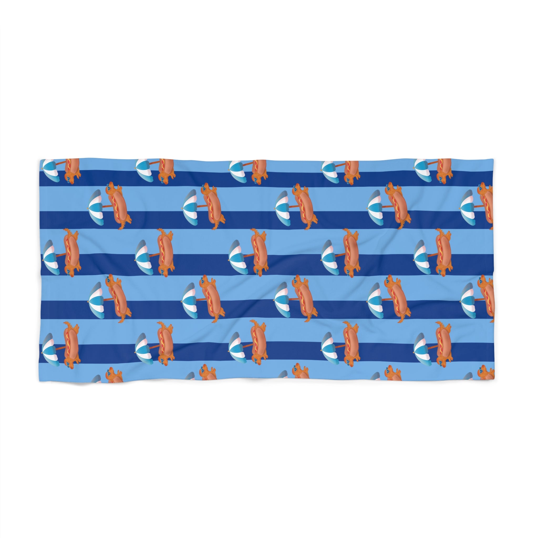 Hot Dog Dachshund Beach Towel 30" × 60"