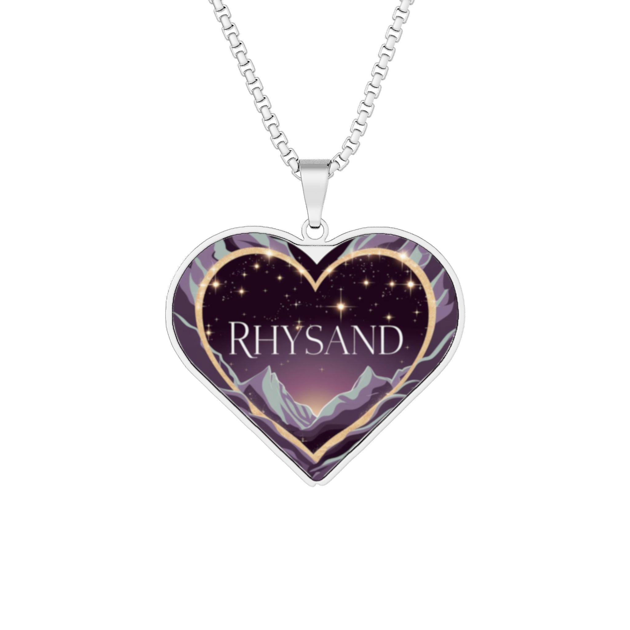 Rhysand ACOTAR Pendant Necklace 1'' x 1'' Sterling Silver