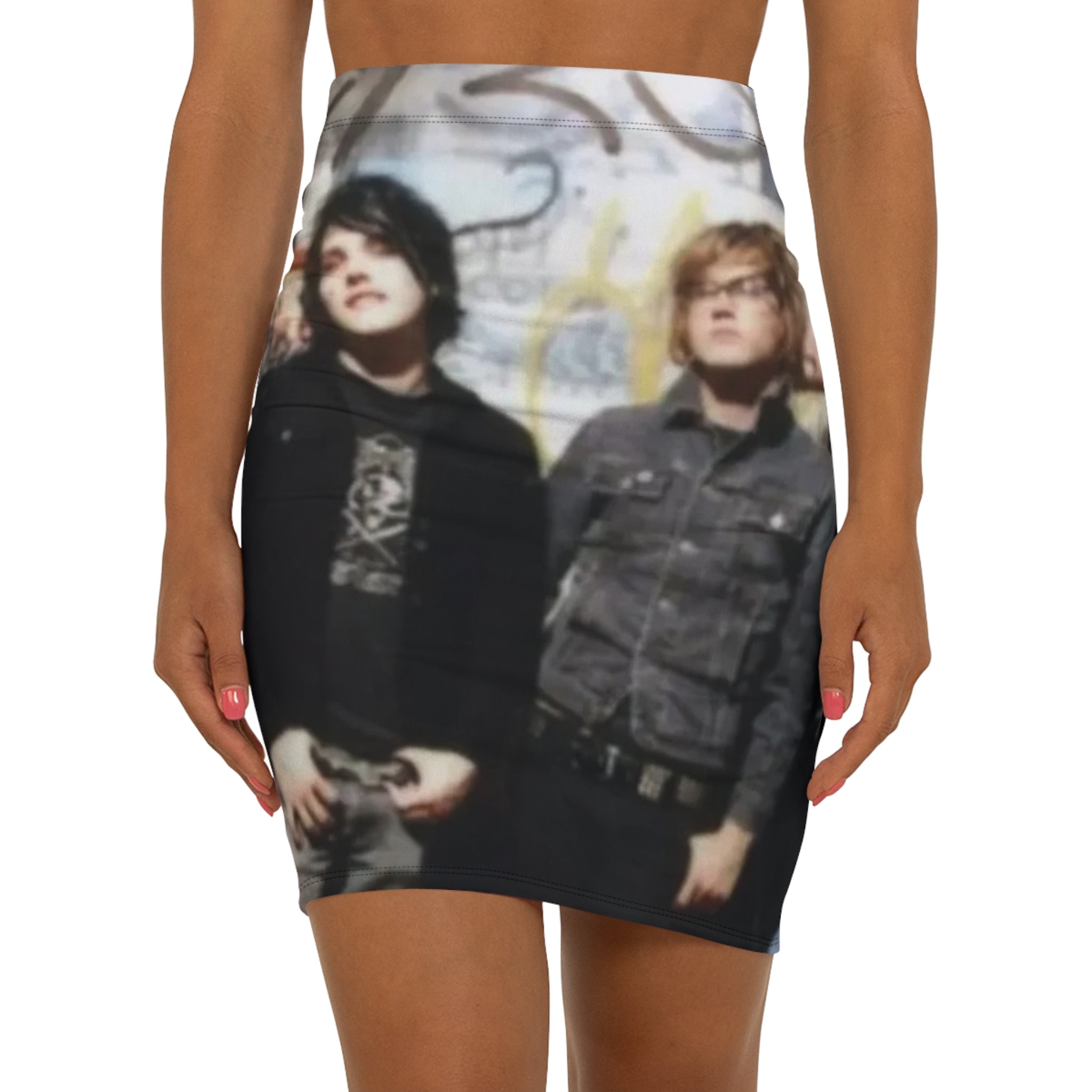 Way Bros Pencil Skirt Black stitching