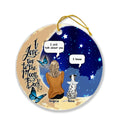Personalized Memorial Pet Ornament - Up to 4 Pets - Best Gift For Dog/Cat Lover - I Love You To The Moon & Back Circle Ornament 1
