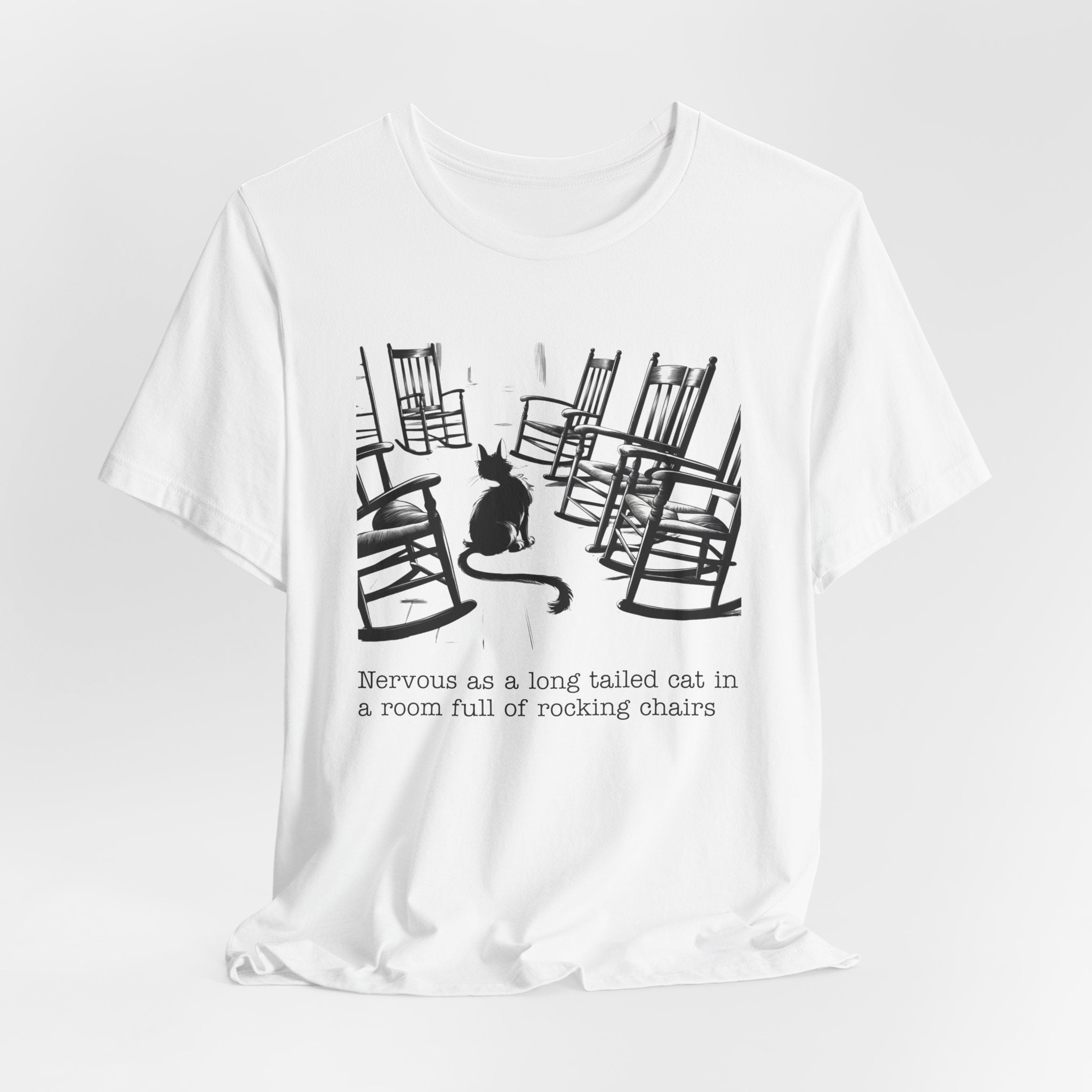 Nervous Cat Tee White