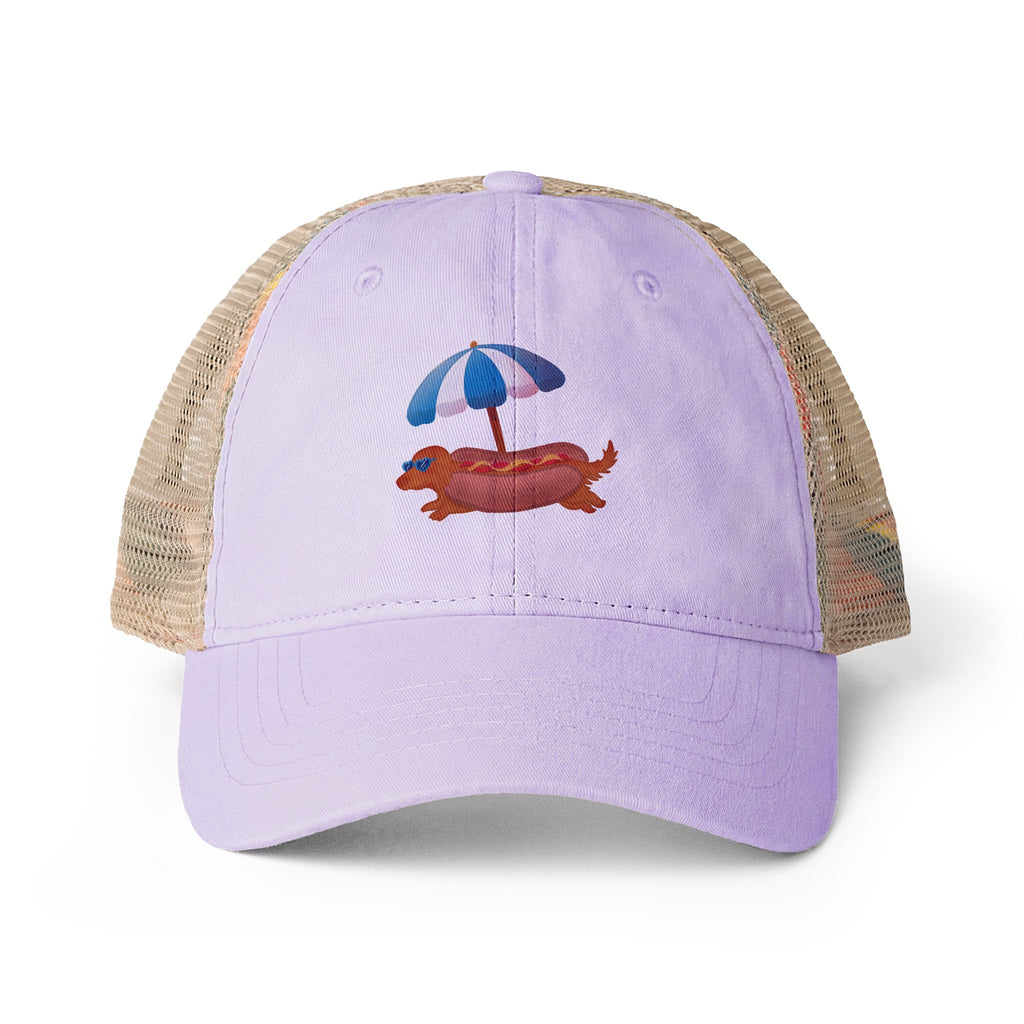 Hot Dog Dachshund Women's Cap One size Lavender Stripes