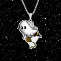 Bee Pendant Necklace 1'' x 1'' Stainless Steel