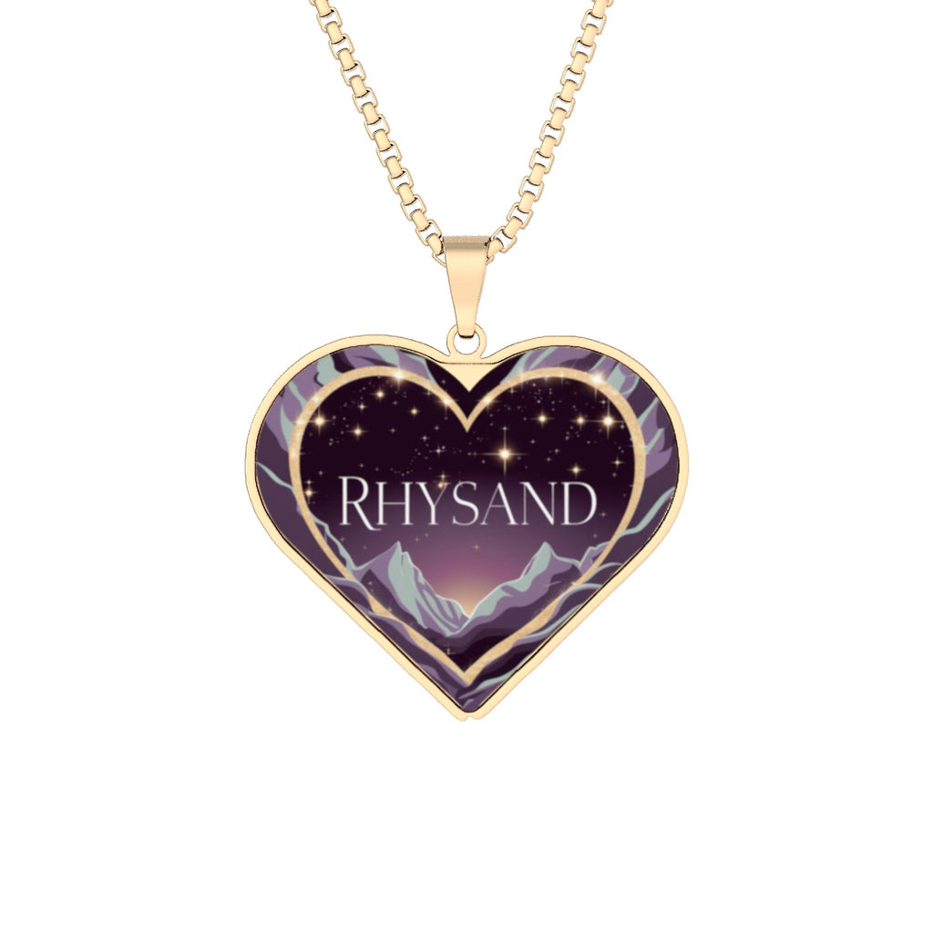 Rhysand ACOTAR Pendant Necklace 1'' x 1'' Gold Plated