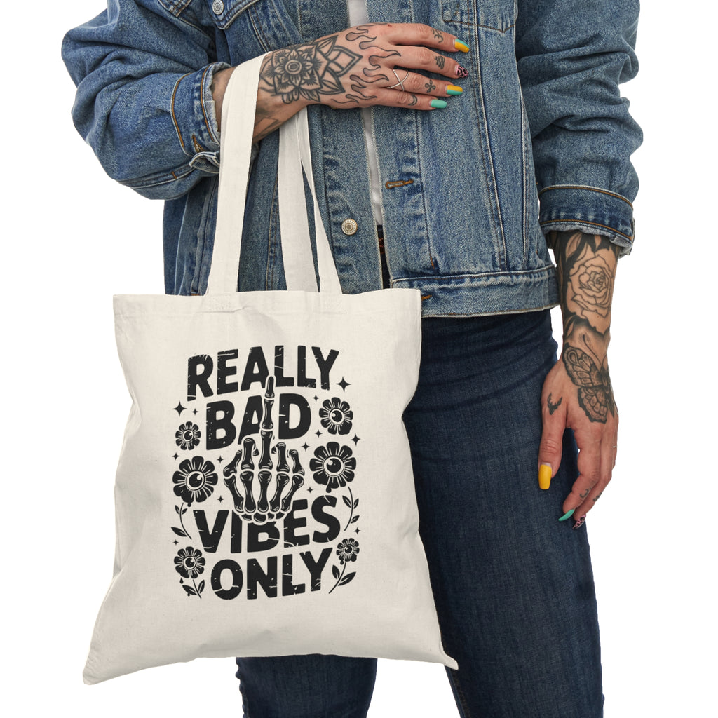 Really Bad Vibes Only Natural Tote Bag