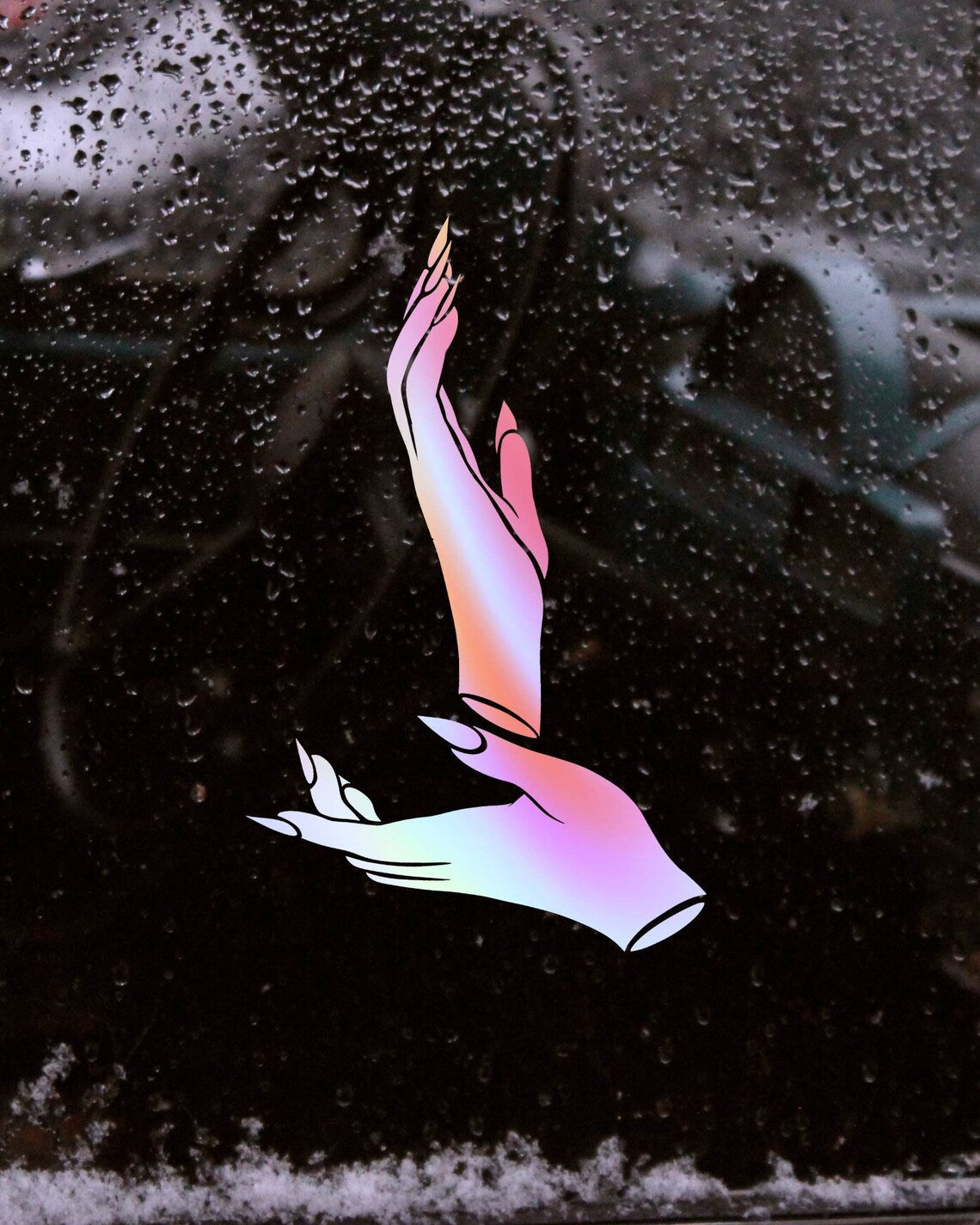 Laura Palmer Hands Twin Peaks Holographic Car Decal